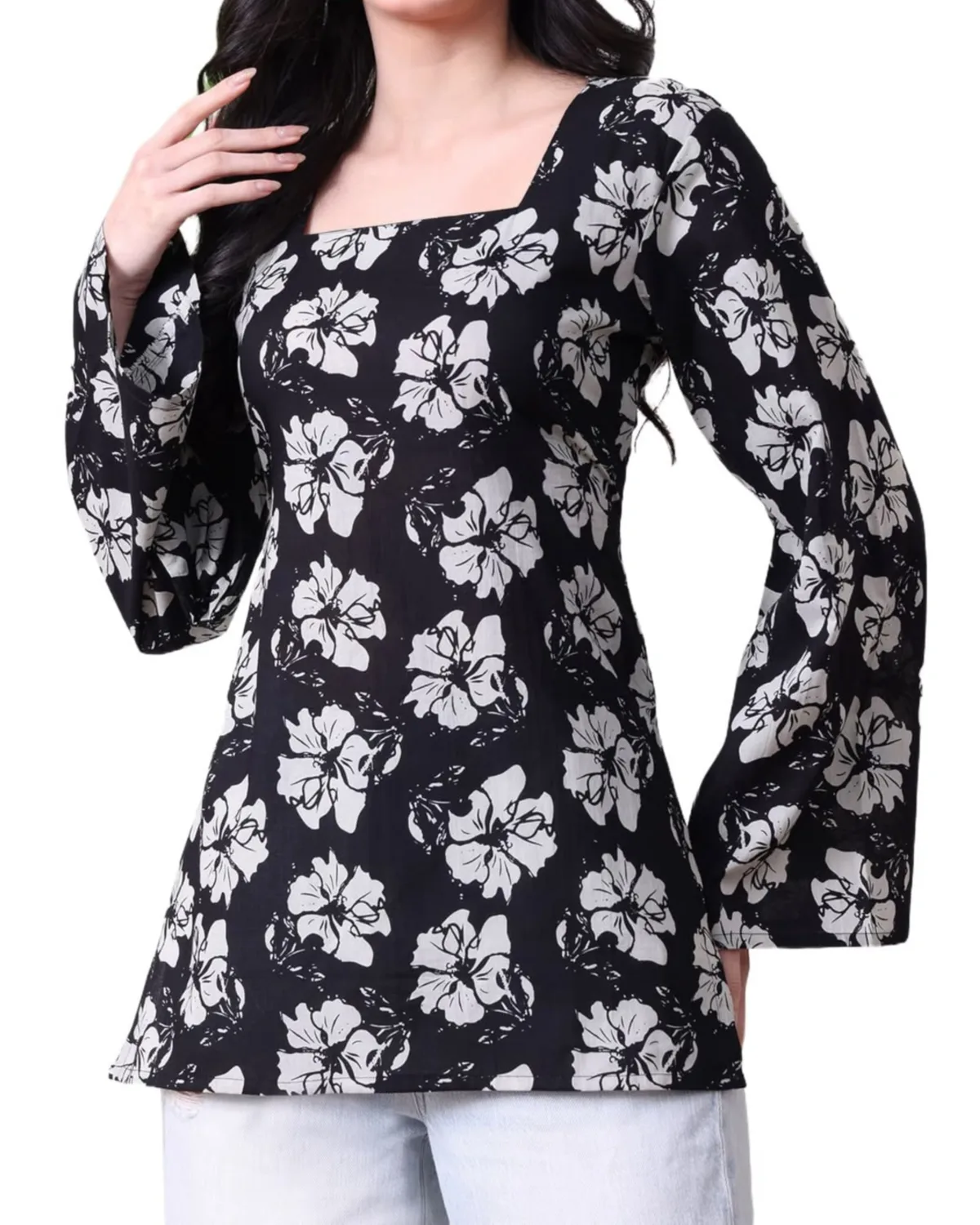 Mocha Aesthetic Relaxed-Fit Daily Kurti