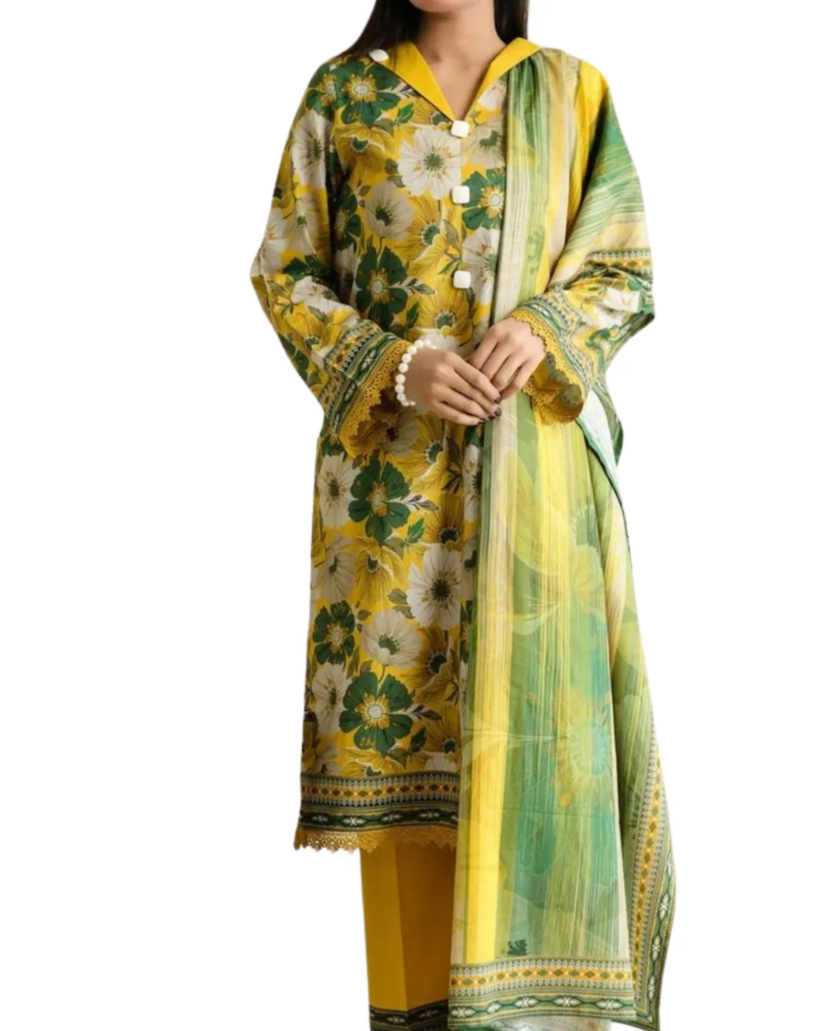 Beige Linen Straight Kurti with Cigarette Pant - Edition 9