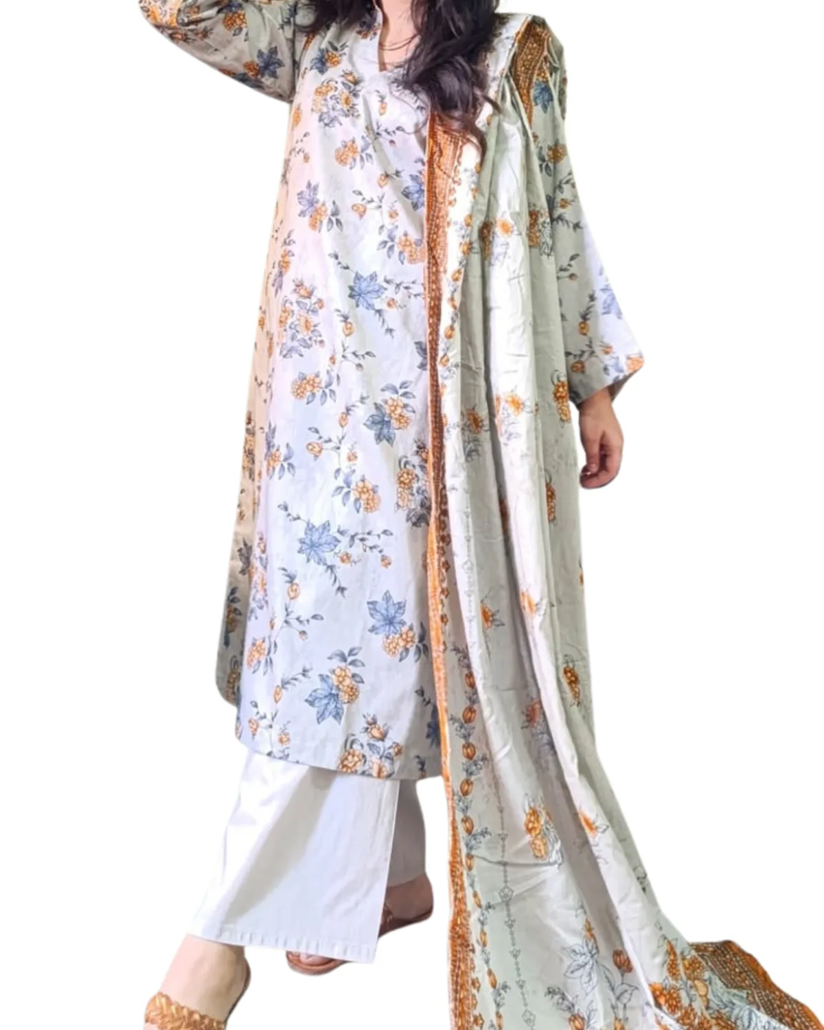 Royal Heritage Handloom Cotton 3-Piece Kameez - Edition 14