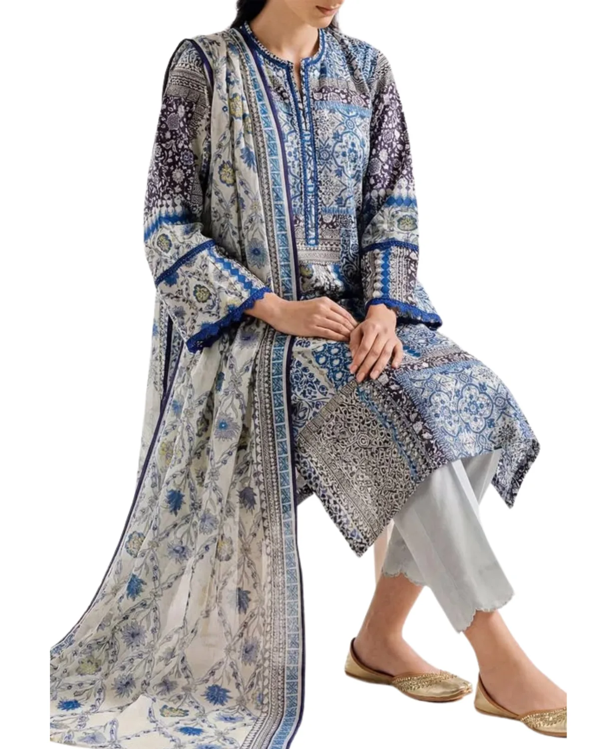 Royal Heritage Handloom Cotton 3-Piece Kameez - Edition 20