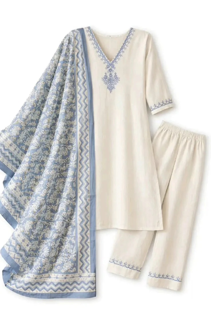 Royal Heritage Handloom Cotton 3-Piece Kameez - Edition 56