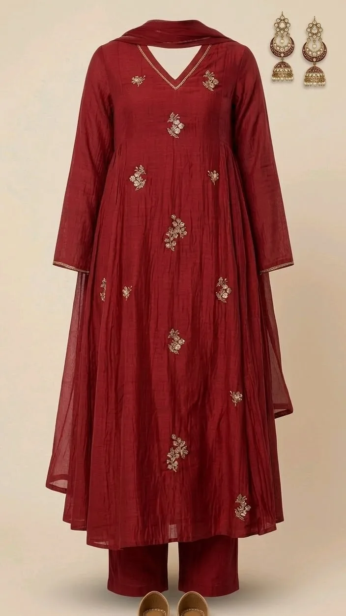 Midnight Obsidian Festive Statement Kameez - Edition 72
