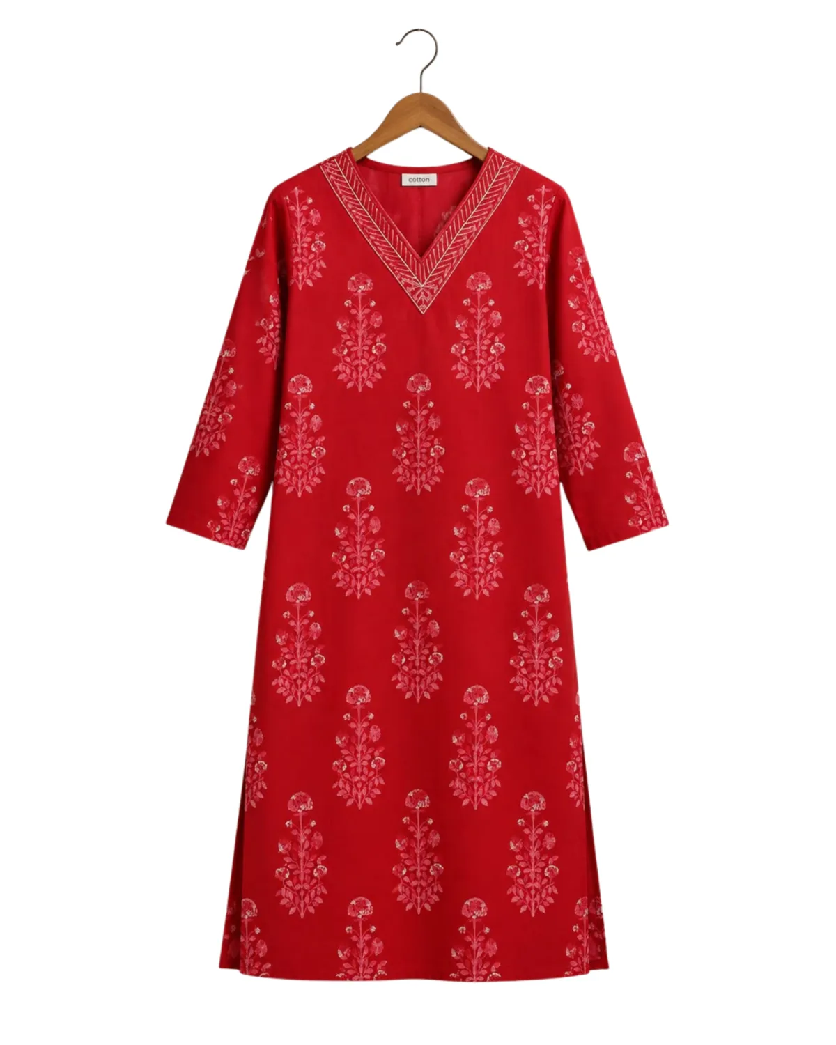 Hand-Embroidered Artisanal Pure Cotton Short Kurti - Edition 80
